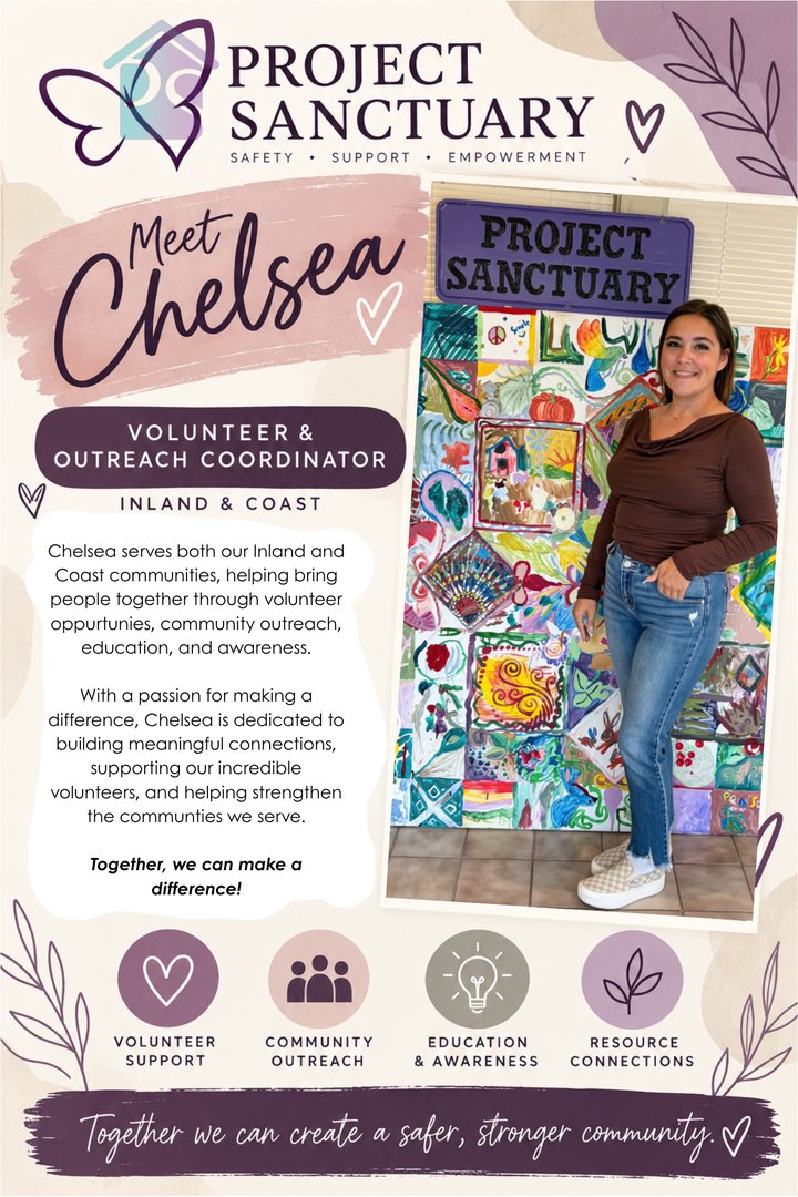 Chelsea, Volunteer and Outreach Coordinator for Project Sanctuary